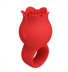 PRETTY LOVE - Jae Rose Finger Vibrator Ring (Chargeable - Red)